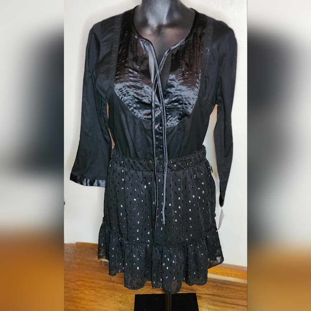 Aziz cotton/satin top. Sz Lrg. New